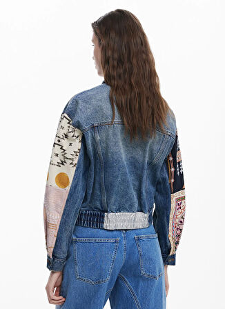 Desigual Mavi Kadın Denim Ceket 25SWED59