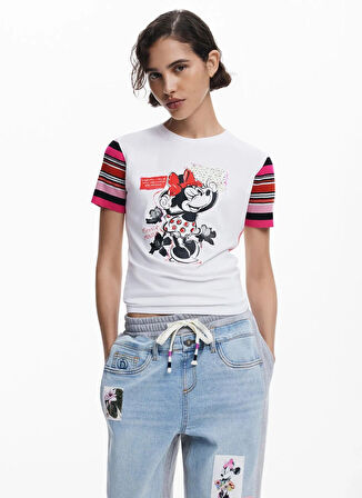 Desigual T-Shirt, S, Beyaz
