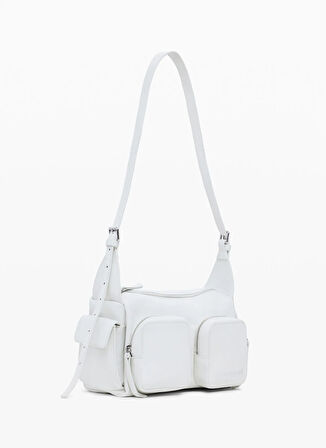 Desigual Deri Beyaz Kadın Omuz Çantası BAG_SAOCO_HABANA MULTIPOCKET MINI