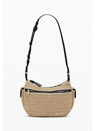 Desigual Açık Kahve Kadın Çapraz Çanta BAG_HALF LOGO RAFFIA ASTANA