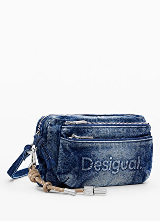 Desigual Mavi Kadın Cüzdan MONE_HALF LOGO DENIM JULIA