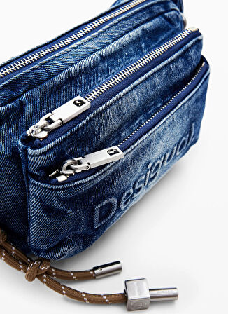 Desigual Mavi Kadın Cüzdan MONE_HALF LOGO DENIM JULIA