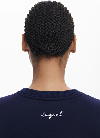Desigual Yuvarlak Yaka Desenli Siyah Kadın Sweatshırt 25WWSK15