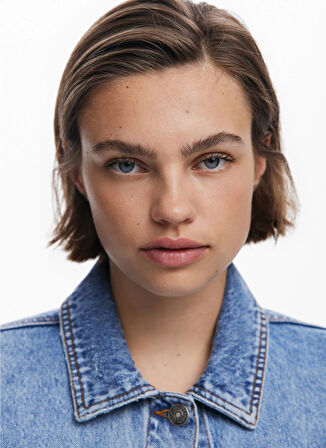 Desigual Mavi Kadın Denim Ceket 25WWED10