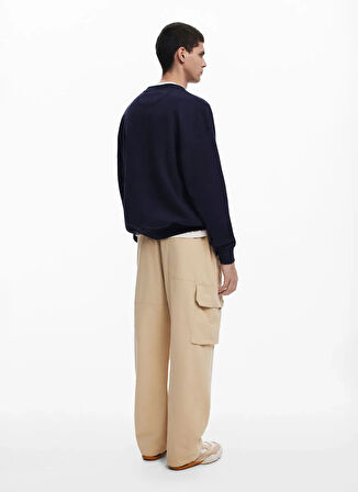 Desigual Bisiklet Yaka Lacivert Erkek Sweatshırt 25WMSK05_SWEAT_PHIL