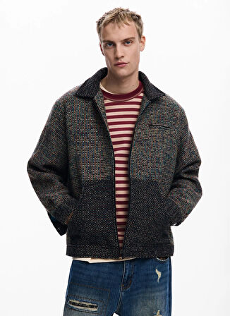 Desigual Regular Fit Kahve Erkek Ceket 25WMEW11_CHAQ_RUSTIC FABRIC