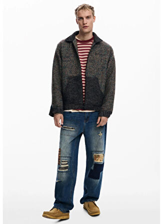 Desigual Regular Fit Kahve Erkek Ceket 25WMEW11_CHAQ_RUSTIC FABRIC