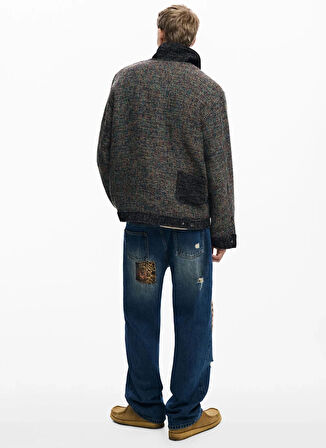 Desigual Regular Fit Kahve Erkek Ceket 25WMEW11_CHAQ_RUSTIC FABRIC