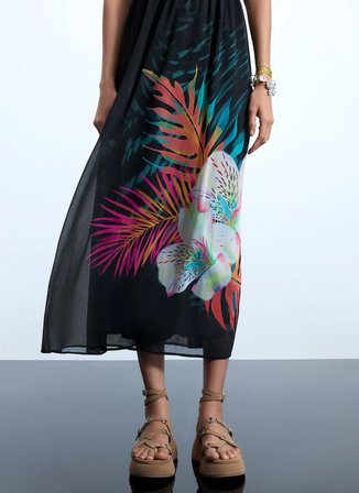 Desigual Siyah Kadın Standart Fit Elbise 26SWVW66