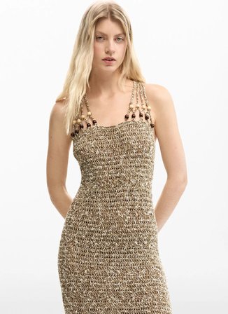 Desigual Kahverengi Kadın Standart Fit Elbise 26SWVF17