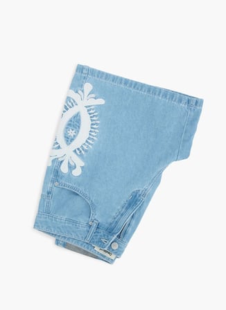 Desigual Yüksek Bel Standart Mavi Kadın Denim Şort 26SWDD45