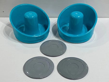 Arcade 2 Adet Mavi Renk Air Hockey Masası Tokaç 3 Adet Gri Renk Havalı Hokey Masası Disk Topu