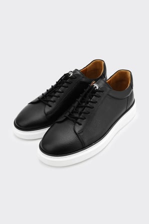 Hakiki Deri Bağcıklı Erkek Sneaker