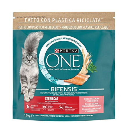 Purina One Somonlu Kısır Kedi Maması 1.5 Kg