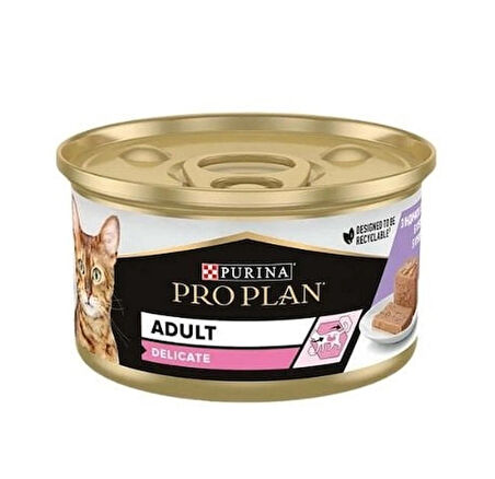 Pro Plan Delicate Hindi Etli Yetişkin Konserve Kedi Maması 85 Gr X 6 Adet 