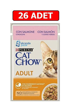 Purina Cat Chow Somonlu Yetişkin Kedi Konserve Maması 85 Gr*26 Adet