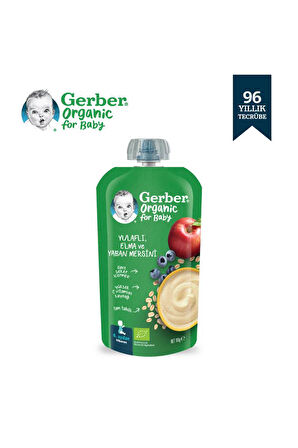 Gerber Yulaflı Elma Ve Yaban Mersini Püresi 5 Li Set