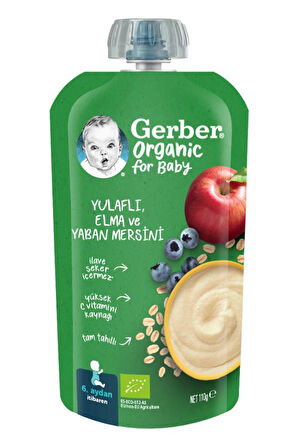 Gerber Yulaflı Elma Ve Yaban Mersini Püresi 5 Li Set