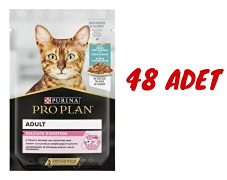 Pro Plan Pouch Sos İçinde Okyanus Balıklı Yetişkin Kedi Konservesi 85 Gr X 48 Adet