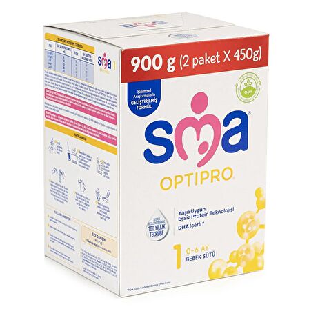 SMA OPTİPRO PROBİYOTİK 1 BEBEK SÜTÜ 900 GR. 0-6 AY