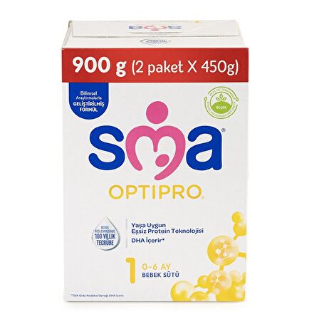 SMA OPTİPRO PROBİYOTİK 1 BEBEK SÜTÜ 900 GR. 0-6 AY