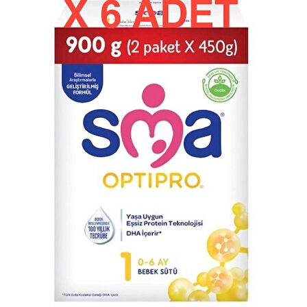 SMA Optipro 1 Devam Sütü 450 gr 2li X 6 Adet