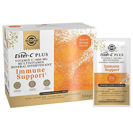 Solgar ESTER-C Plus Vitamin C 1000 MG Efervesan 21 Sachet