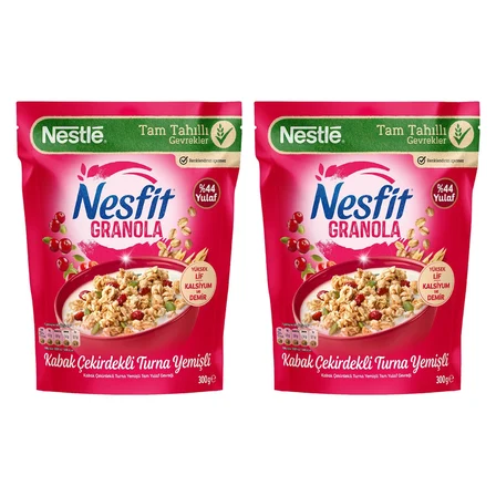 Nestle Nesfit Granola Kabak Çekirdekli Turna Yemişli 300 gr x 2 Adet