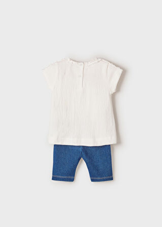 Mayoral kız bebek denim tayt tişört takım 1726