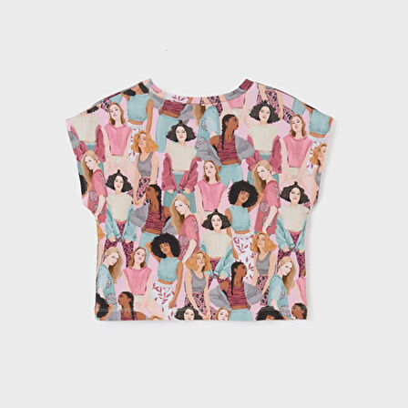 Mayoral kız çocuk baskılı tişört 6034