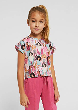 Mayoral kız çocuk baskılı tişört 6034