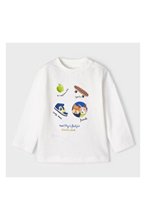 Mayoral Figürlü Sweatshirt Krem