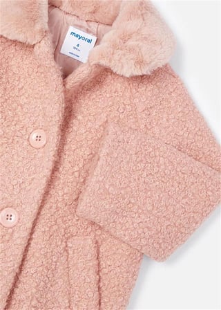 Mayoral Kız Çocuk Kürklü Mont Pembe 4484