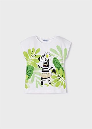 Mayoral Kız Çocuk Zebralı Tshirt