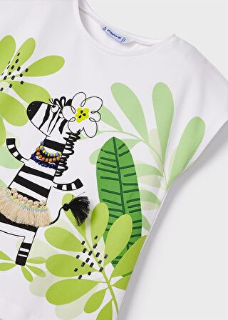 Mayoral Kız Çocuk Zebralı Tshirt