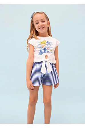 Mayoral Kız Çocuk Yazlık Tişört Şort 2 Li Set 3216