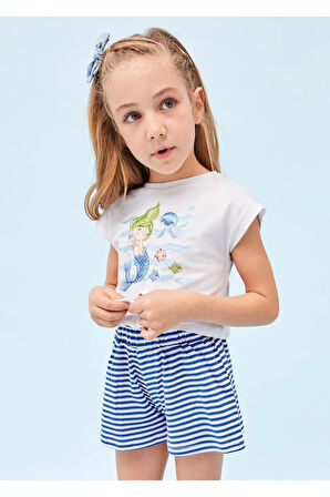 Mayoral Kız Çocuk Yazlık Tişört Şort 2 Li Set 3216
