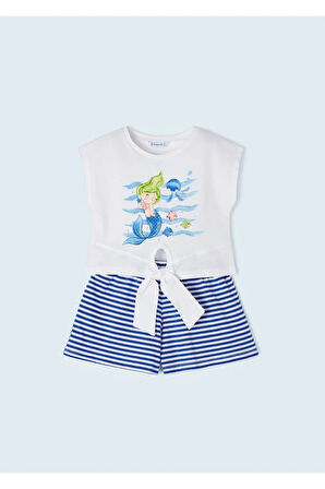 Mayoral Kız Çocuk Yazlık Tişört Şort 2 Li Set 3216