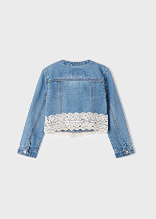 Mayoral kız çocuk denim gübürlü çeket 3438