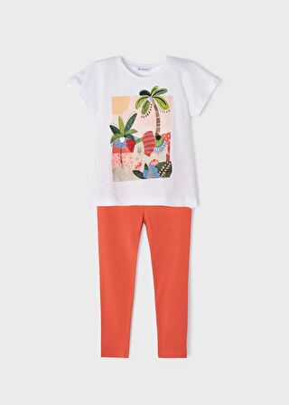 Mayoral Kız Çocuk Sırt Modelli Tayt Tunik Takım