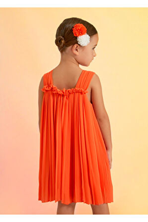 mayoral abel&lula piliseli şifon kız çocuk elbise