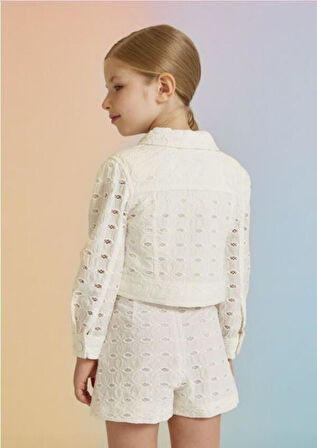 Abel&lula kız çocuk piko nakışlı şort 5231