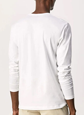 Pepe Jeans Bisiklet Yaka Beyaz Erkek T-Shirt PM508209-800 EGGO LONG