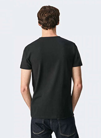 Pepe Jeans Bisiklet Yaka Siyah Erkek T-Shirt PM508212-999 ORIGINAL BASIC 3 N