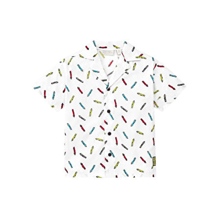 Erkek Çocuk Yarış Arabası Baskılı Gömlek TUC.11367686