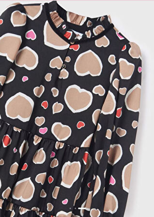 Abel&lula kız çocuk saten elbise 5539