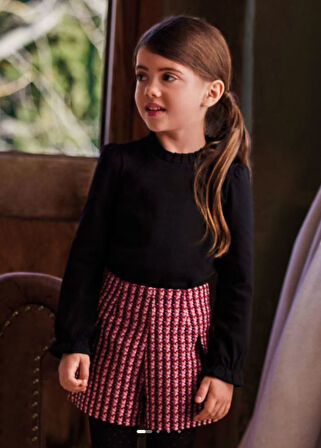 Abel&lula Kız Çocuk Kareli Tüvit Bermuda Şort  5765 