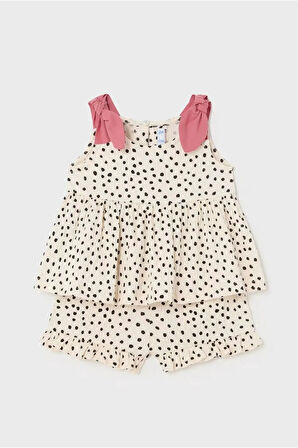 Mayoral kız bebek yazlık şort bluz 2 li set 1228