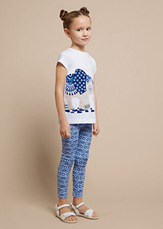 Kız Çocuk Tişört Tayt Set-Beyaz | 3 YAŞ