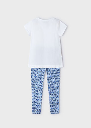 Kız Çocuk Tişört Tayt Set-Beyaz | 3 YAŞ